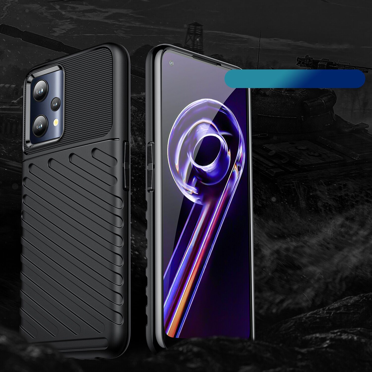 Thunder Case flexible armored cover Realme 9 Pro black - imagine 2