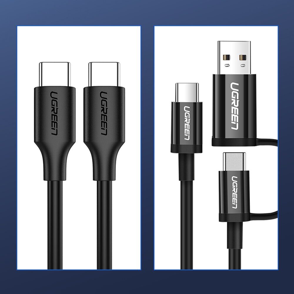 Ugreen US286 USB-C - USB-C PD QC 3A 480Mb/s 2m Cable - Black - imagine 10