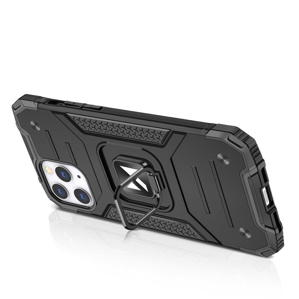 Wozinsky Ring Armor iPhone 14 Pro Max Armored Case Magnetic Holder Ring Gold - imagine 4