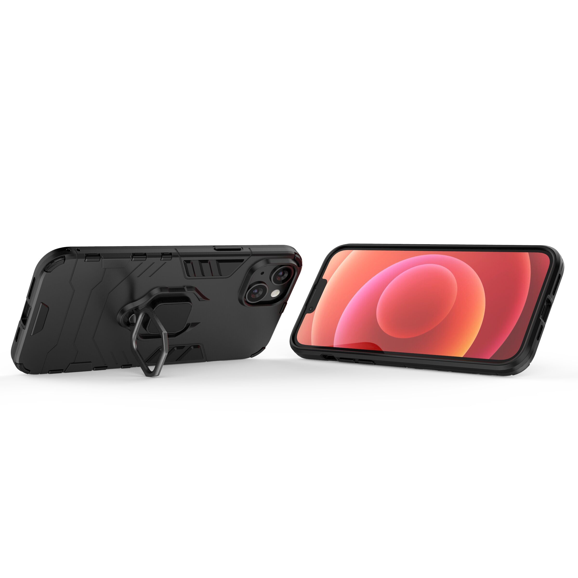Ring Armor case for iPhone 14 Pro armored cover magnetic holder ring black - imagine 7