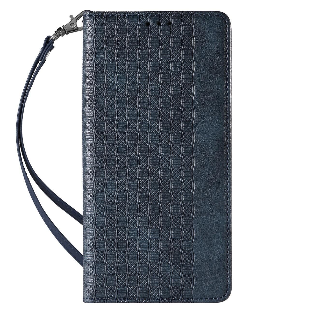 Magnet Strap Case Case for iPhone 14 Plus Flip Wallet Mini Lanyard Stand Blue - imagine 4