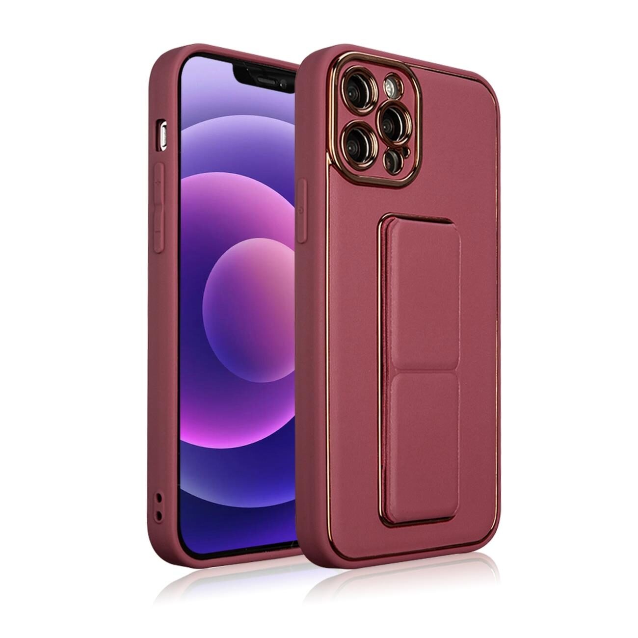 New Kickstand Case case for iPhone 13 Pro Max with stand red - imagine 2