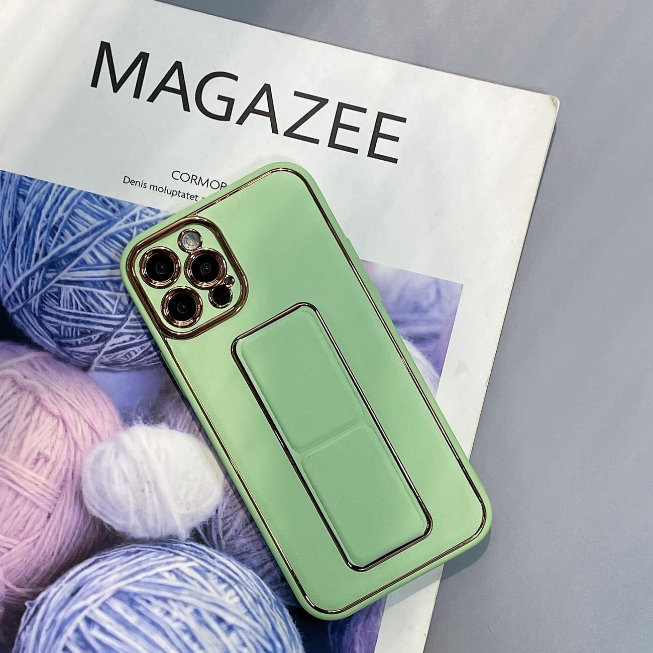 New Kickstand Case case for iPhone 13 Pro Max with stand green - imagine 3