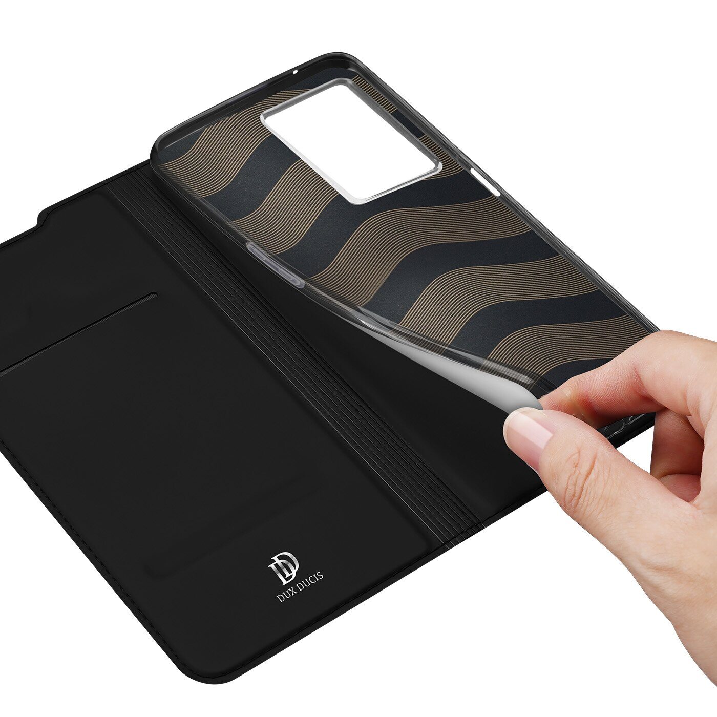 Dux Ducis Skin Pro Holster Cover with Flap Realme Narzo 50A black - imagine 8