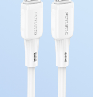 FONENG cable X120 USB-C - USB-C 100W 1M (SILICON) White