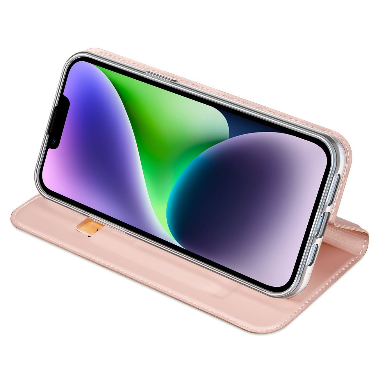 Dux Ducis Skin Pro Wallet Case for iPhone 15 Plus - Pink - imagine 5
