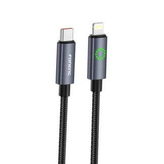 FONENG cable XS08 USB-C - Lightning PD 27W 1.2M Black