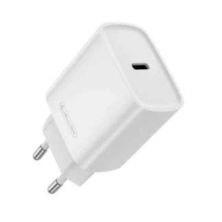 JELLICO wall charger EU53 PD 30W 1xUSB-C + cable USB-C - Lightning White