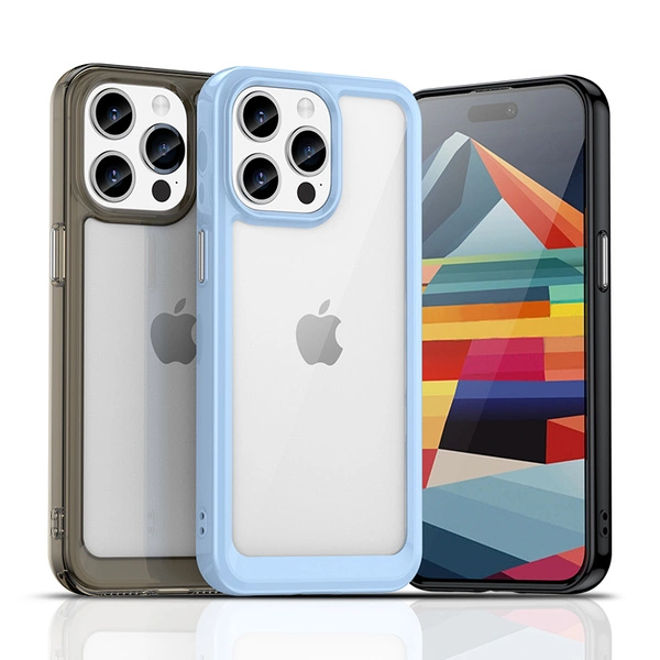 iPhone 15 Pro Max Outer Space Reinforced Case with Flexible Frame - Blue - imagine 2