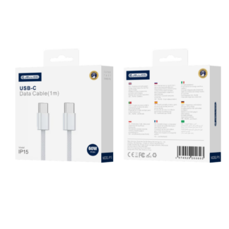 JELLICO cable IP15 USB-C - USB-C PD 60W 1M White