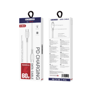 JELLICO cable KDS-30 USB-C - USB-C PD 60W 1M White