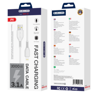 JELLICO cable KDS-32 Lightning USB 3.1A 2M White