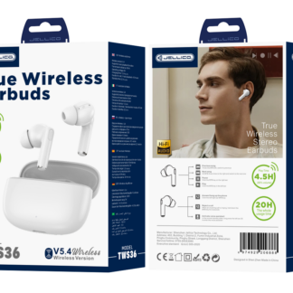 JELLICO wireless earphones TWS36 White