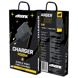 MOONX wall charger MC06 PD 25W 1xUSB-C Black