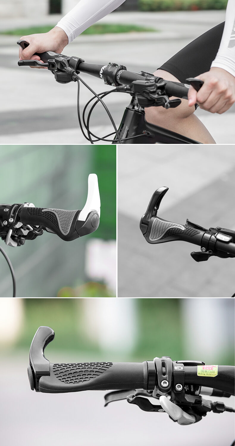 Rockbros BT1007B Bicycle Holder Set with Horns - Black - imagine 3