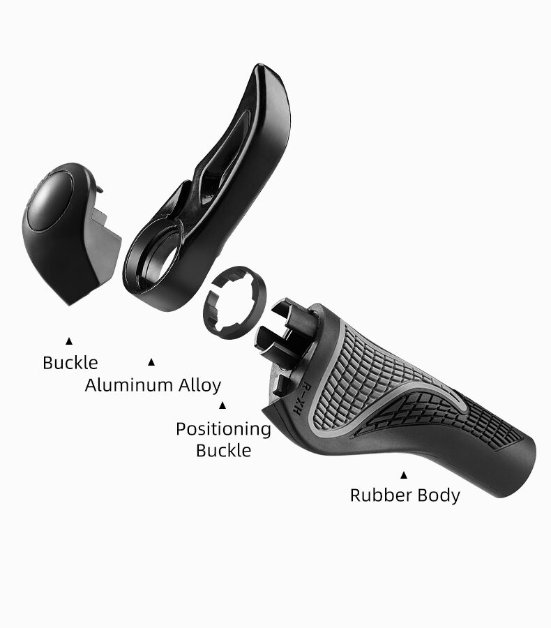 Rockbros BT1007B Bicycle Holder Set with Horns - Black - imagine 4