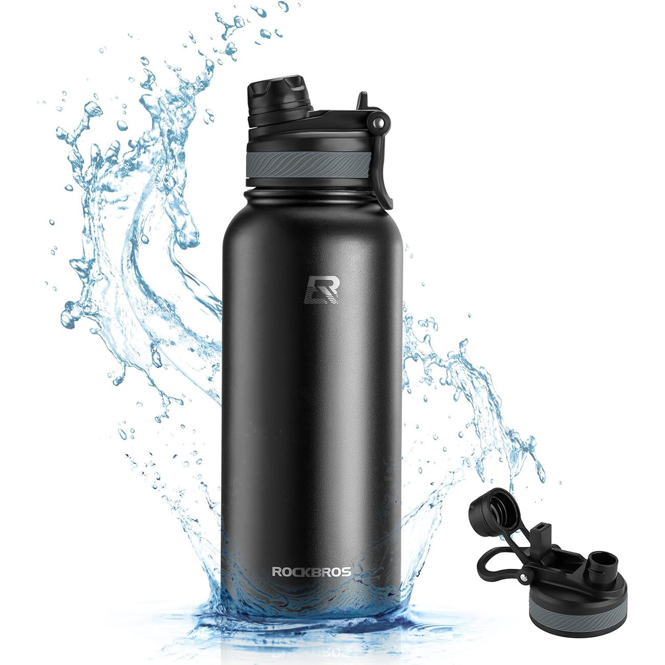 Rockbros 35210029001 thermal bottle for bicycle drinks 550 ml - black - imagine 3