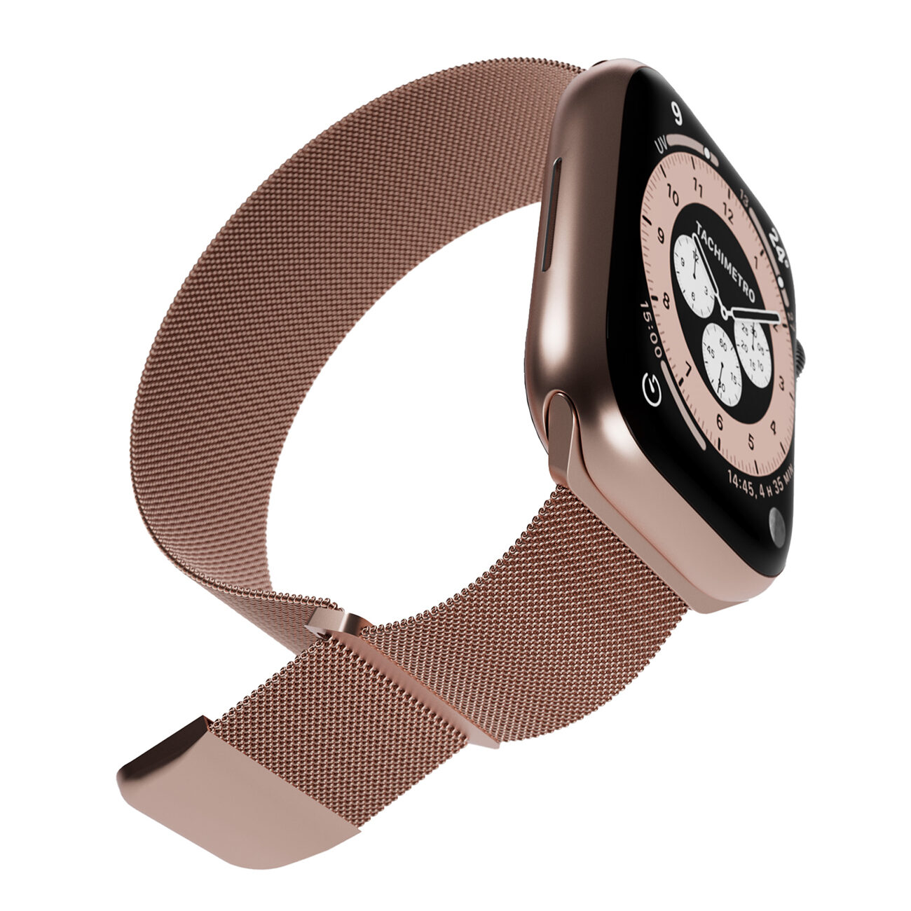 Puro Milanese Stainless Steel Apple Watch Band 38/40/41mm - Pink - imagine 4