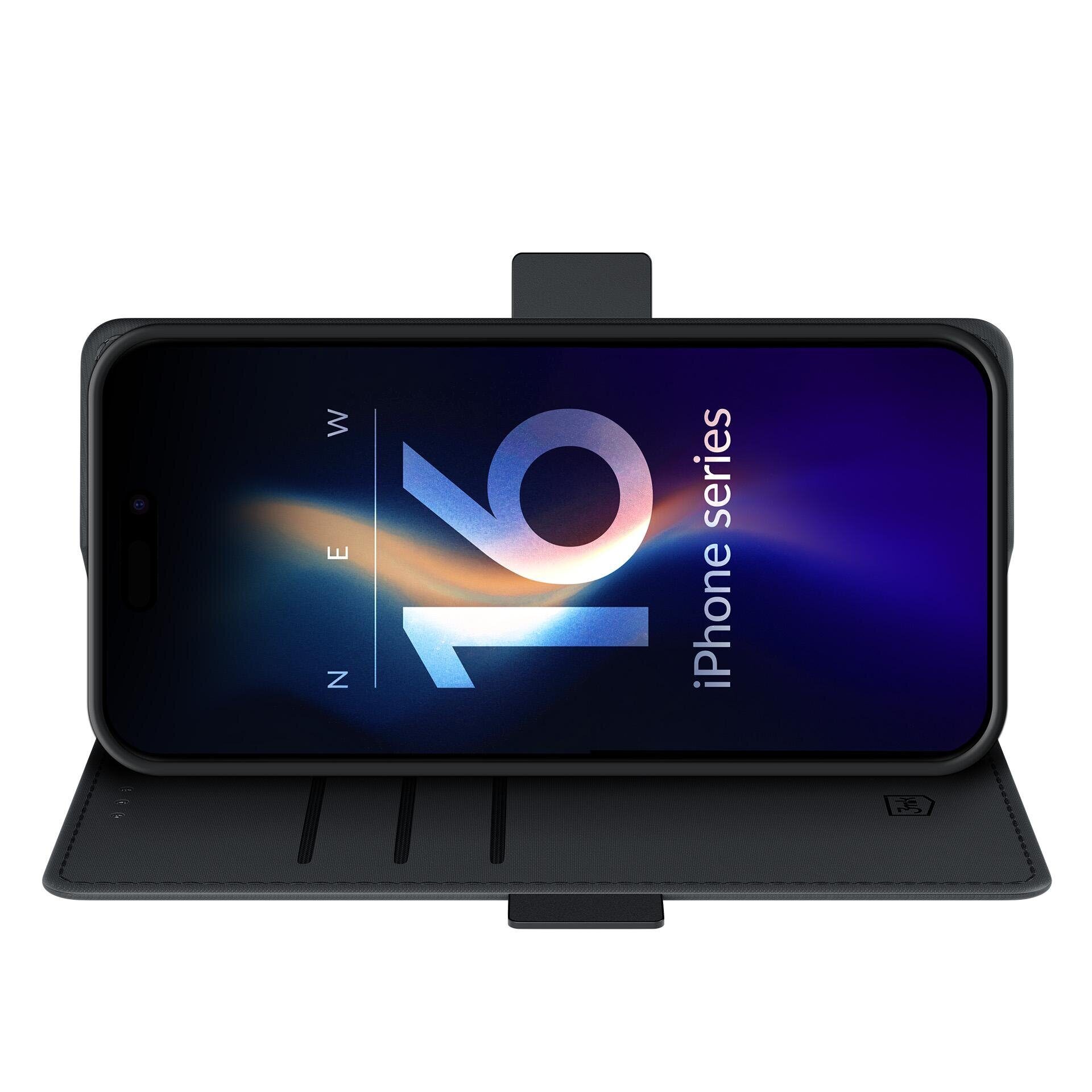 3mk Wallet Case for iPhone 16 Plus - Black - imagine 5