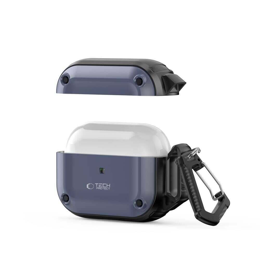 Tech-Protect Rough Hook Case with Carabiner for Apple AirPods Pro 1 / 2 - Blue - imagine 3