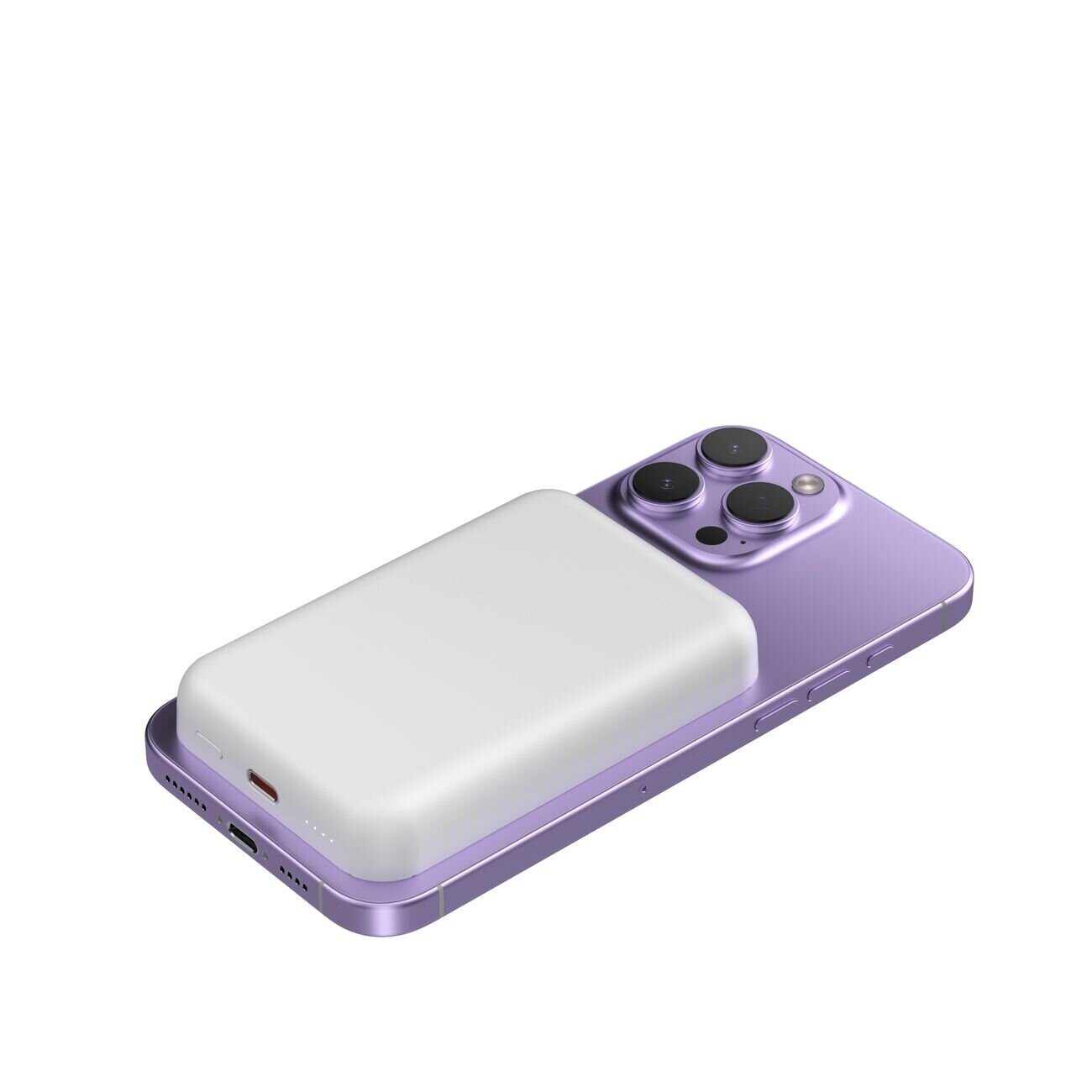 Wozinsky WRW349YWS 10000 mAh Magnetic Power Bank - White - imagine 3