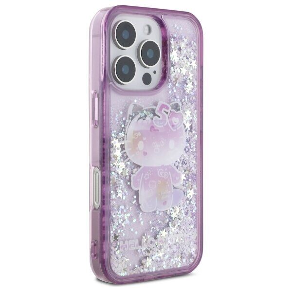 Hello Kitty Liquid Glitter 50TH Anniversary Party iPhone 16 Pro Case - Purple - imagine 4