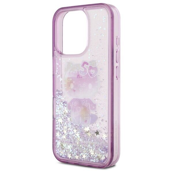 Hello Kitty Liquid Glitter 50TH Anniversary Party iPhone 16 Pro Case - Purple - imagine 6