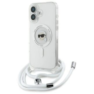 Karl Lagerfeld Crossbody IML Karl Head MagSafe Case for iPhone 16 - Clear