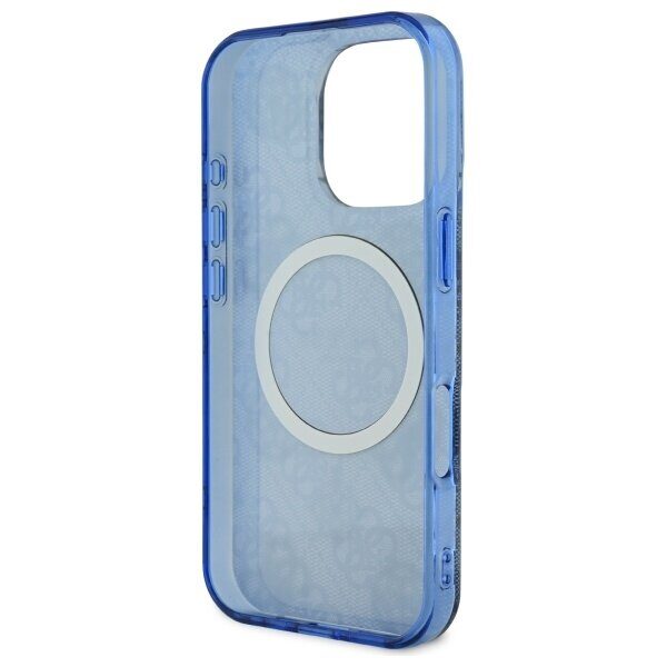 Guess GUHMP16XH4PYEEB iPhone 16 Pro Max 6.9" blue/blue hardcase IML Peony On 4G Background MagSafe - imagine 7