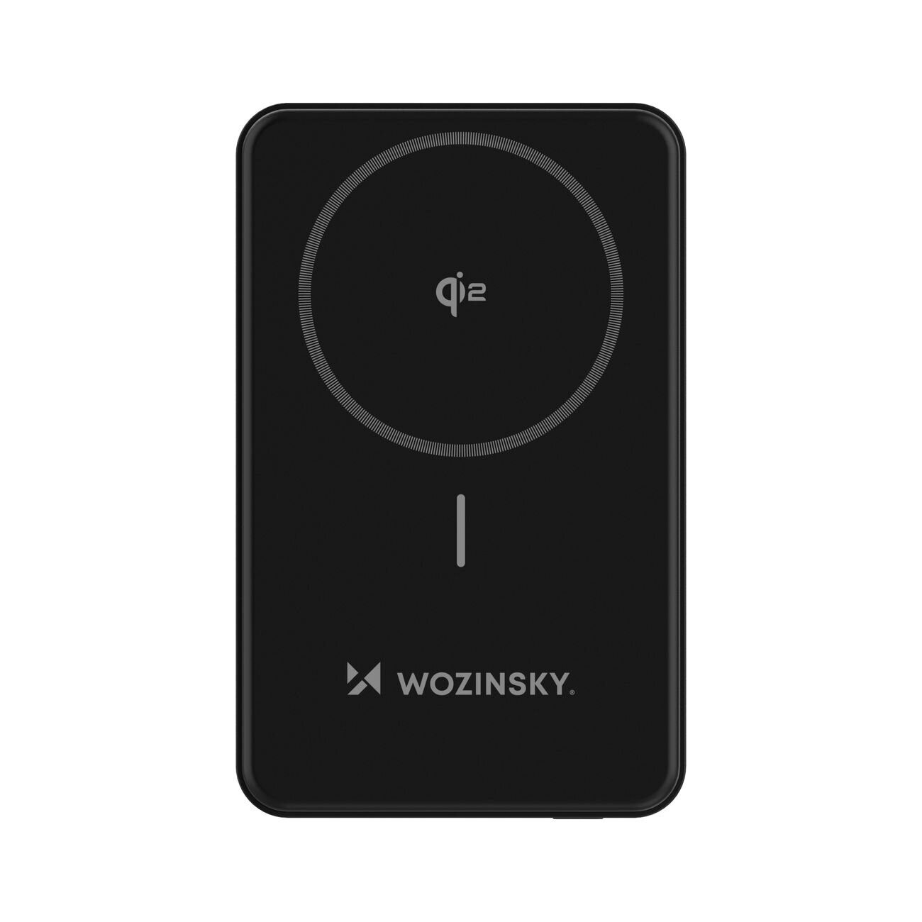 Powerbank Wozinsky WLWP-10KA0Y3S 22.5W PD Qi2 10000 mAh, with stand, 1x USB-A, 1x USB-C - black - imagine 2