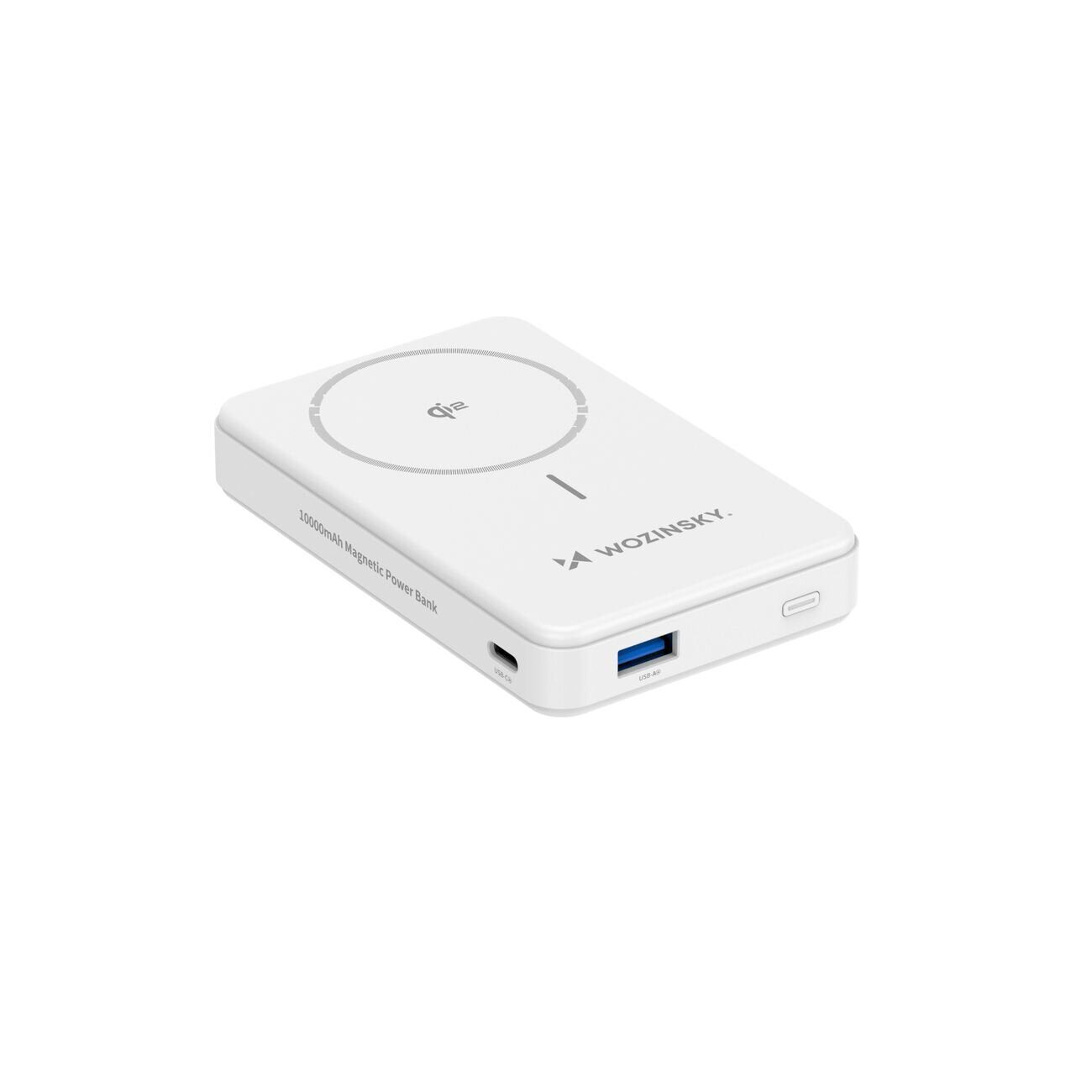 Powerbank Wozinsky WLWP-10KA0Y3WS 22.5W PD Qi2 10000 mAh, with stand, 1x USB-A, 1x USB-C - white - imagine 4