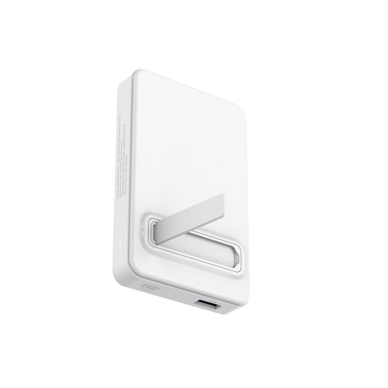 Powerbank Wozinsky WLWP-10KA0Y3WS 22.5W PD Qi2 10000 mAh, with stand, 1x USB-A, 1x USB-C - white - imagine 7