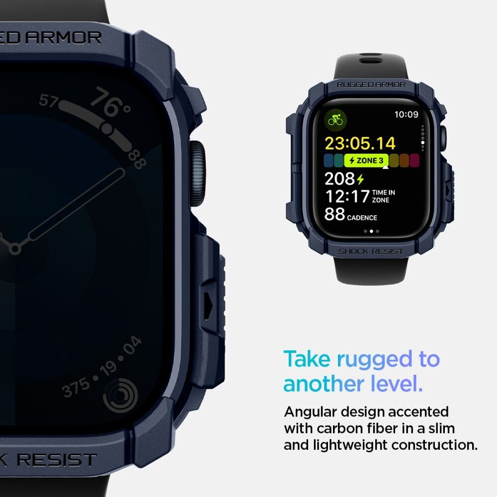 Spigen Rugged Armor Case for Apple Watch 10 46mm - Navy Blue - imagine 8