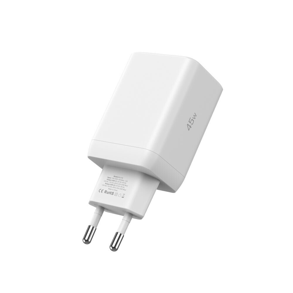 Tech-Protect NC45W-GAN 2-PORT PD45W Charger + Type-C CABLE - white - imagine 4