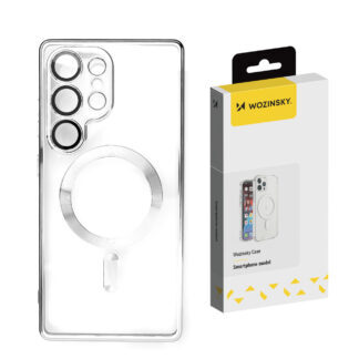 Wozinsky Electroplated Case with MagSafe for Samsung Galaxy S25+ - silver