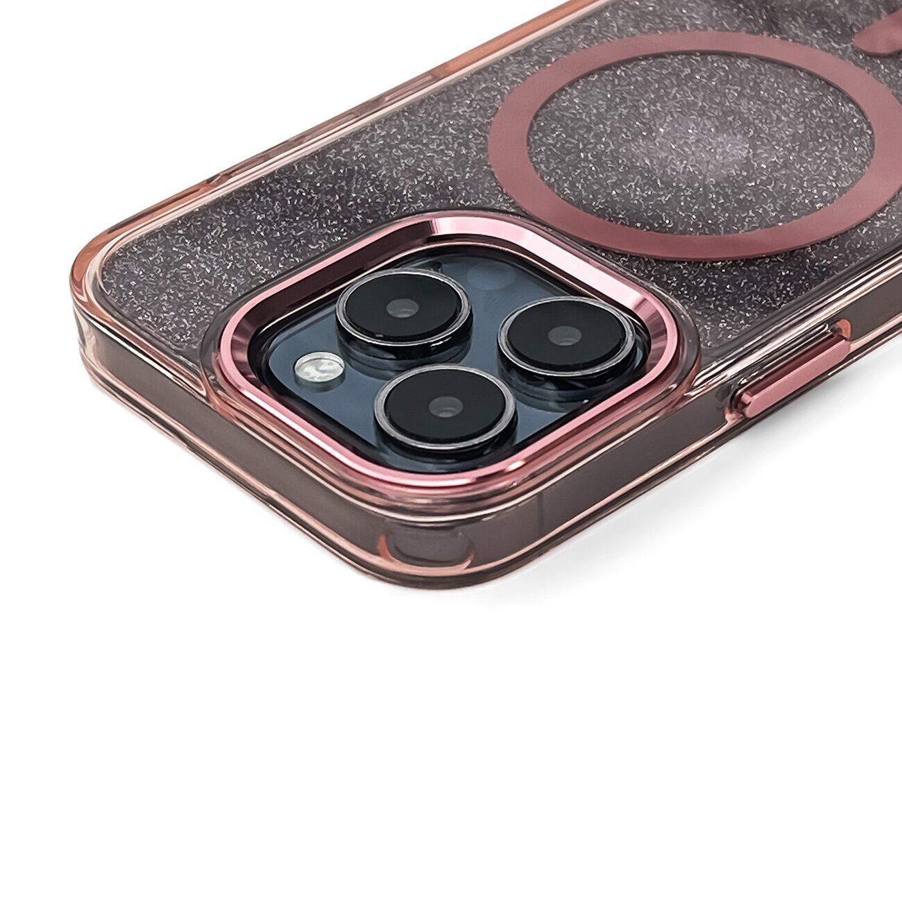 Wozinsky Glitter Case with Mag Safe for Samsung Galaxy S24 FE - Pink with Glitter - imagine 6
