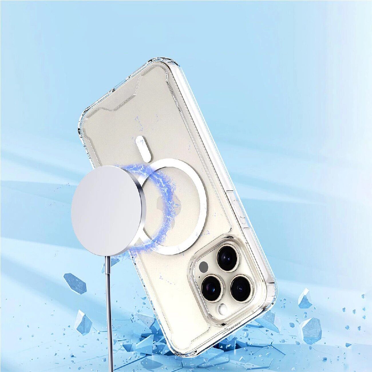 Wozinsky Clear Corner Case MagSafe for Samsung Galaxy S24 FE - Clear - imagine 6