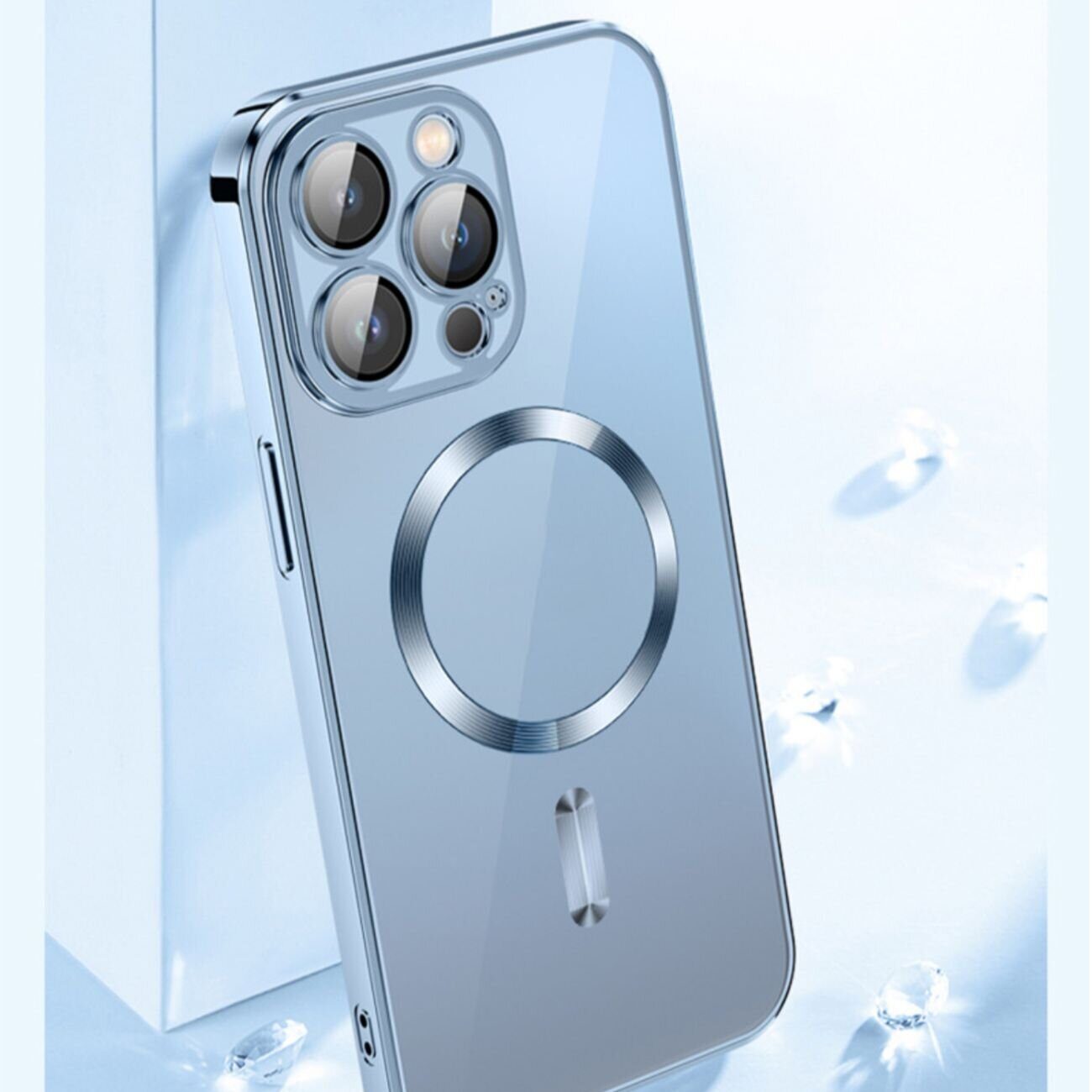 Wozinsky Electroplated MagSafe Case for Samsung Galaxy S24 FE - Blue - imagine 2