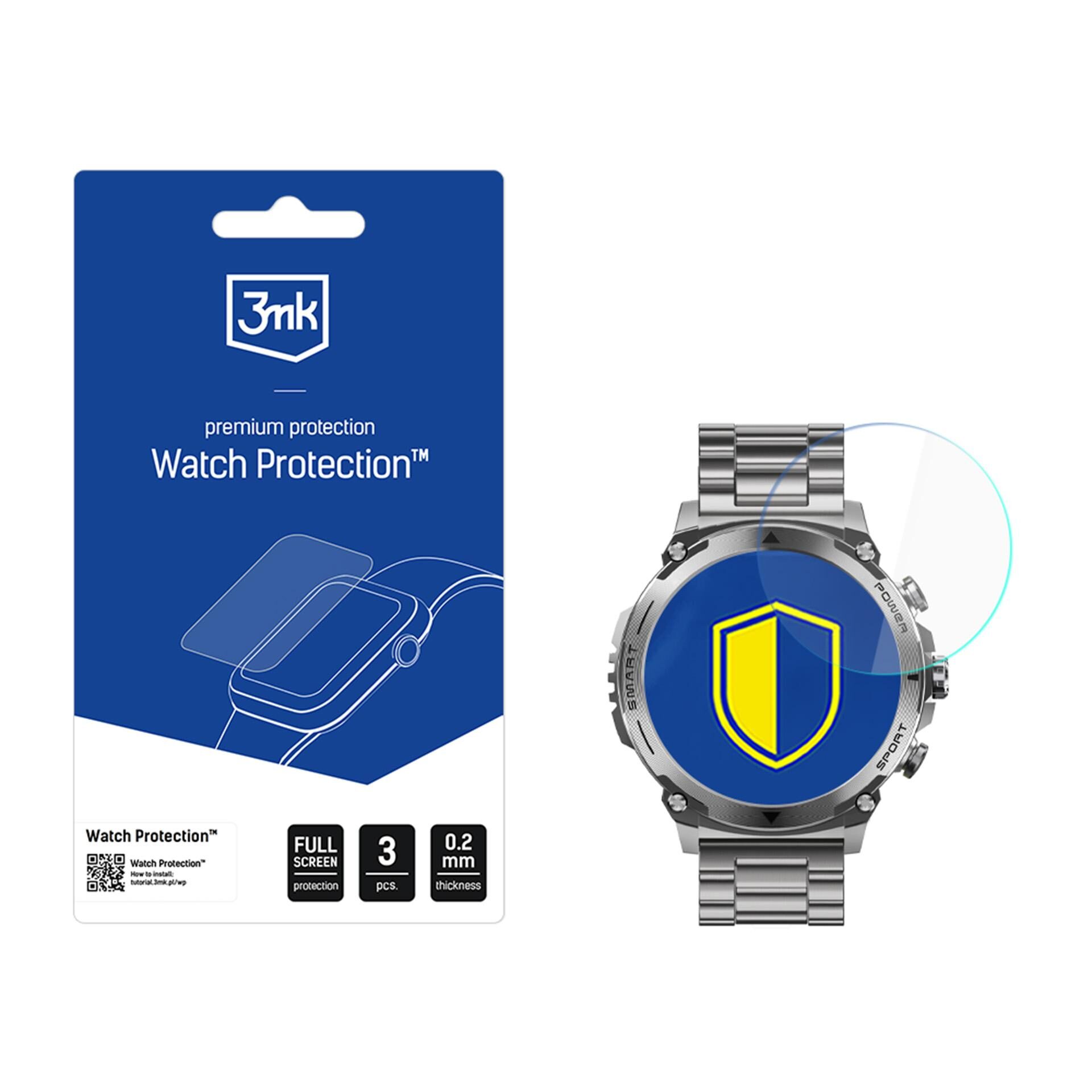 Smartwatch screen protector 3mk Watch Protection FlexibleGlass for Garett Atom