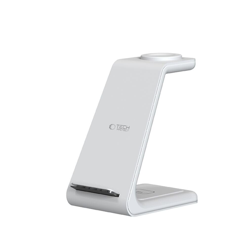 Tech-Protect QI15W-A36 3in1 Charging Station for Apple - White - imagine 3