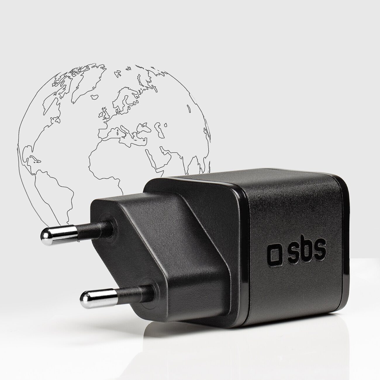 SBS TETRGAN1C20K 20W GaN USB-C Wall Charger with Power Delivery - Black - imagine 4