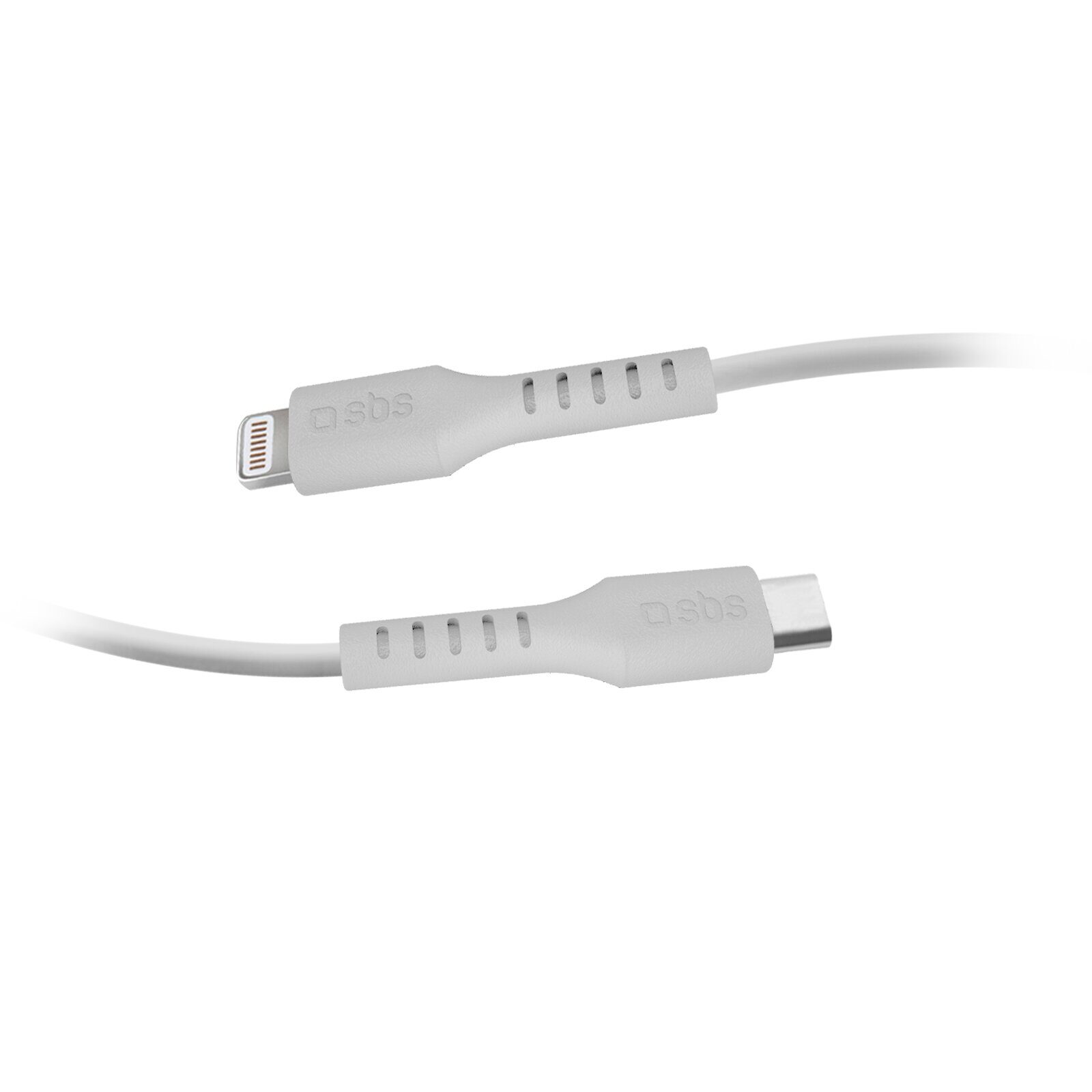 SBS TECABLELIGTC2W USB-C - Lightning Cable 2 m - White - imagine 3