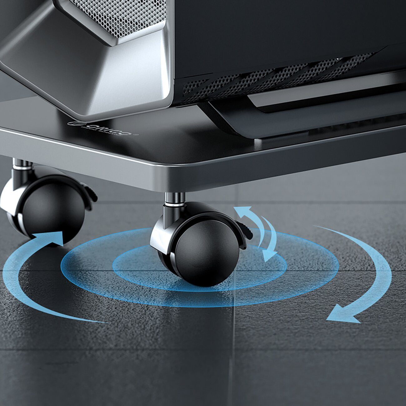 Orico CPB6 Computer Stand with Wheels - Black - imagine 5