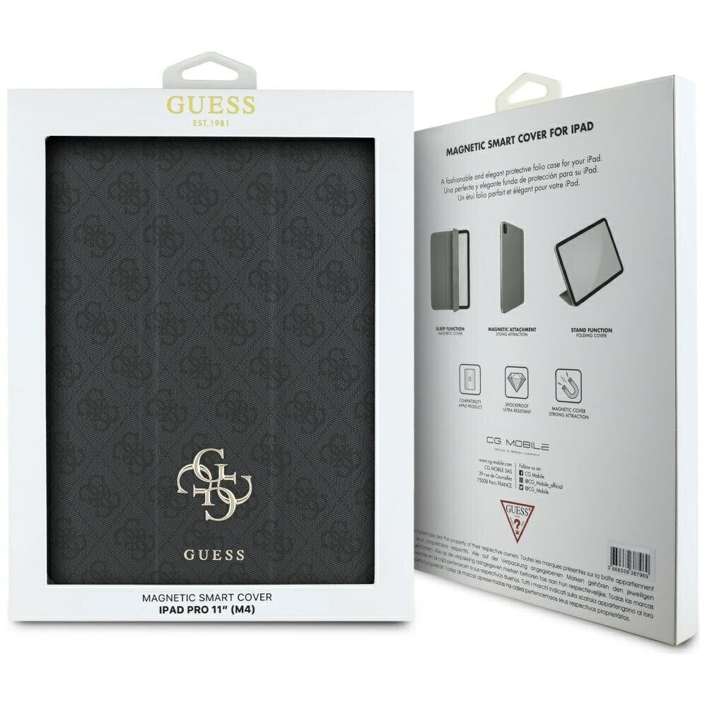Guess GUFC11PM24PS4SGK iPad Pro 11" 2024 black/black Magnetic 4G Big Logo - imagine 6