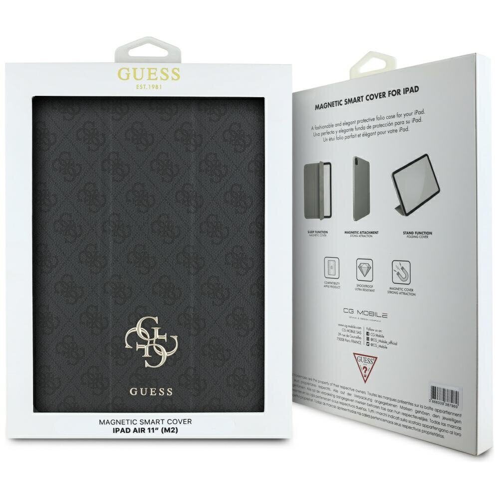Guess GUFC11RM24PS4SGK iPad Air 11" 2024 black/black Magnetic 4G Big Logo - imagine 6
