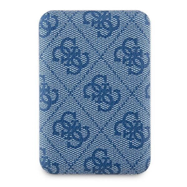 Guess Powerbank inductive 15W GUPB5FP4EMGB 5000mAh blue/blue 4G Leather Metal Logo MagSafe - imagine 2