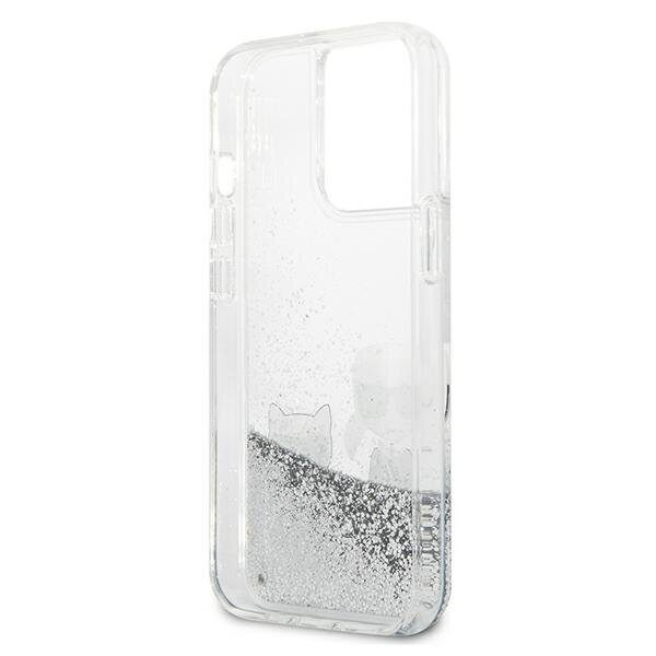Karl Lagerfeld Liquid Glitter Karl&Choupette case for iPhone 13 Pro / 13 6.1" - silver - imagine 7