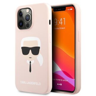 Karl Lagerfeld Silicone Karl`s Head Case for iPhone 13 Pro Max 6.7" - Light Pink