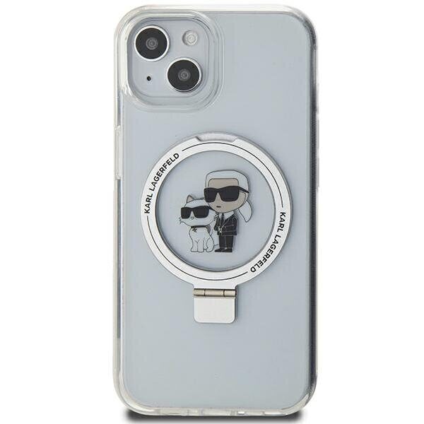 Karl Lagerfeld KLHMP15SHMRSKCH iPhone 15 / 14 / 13 6.1" white/white hardcase Ring Stand Karl&Choupette MagSafe - imagine 3