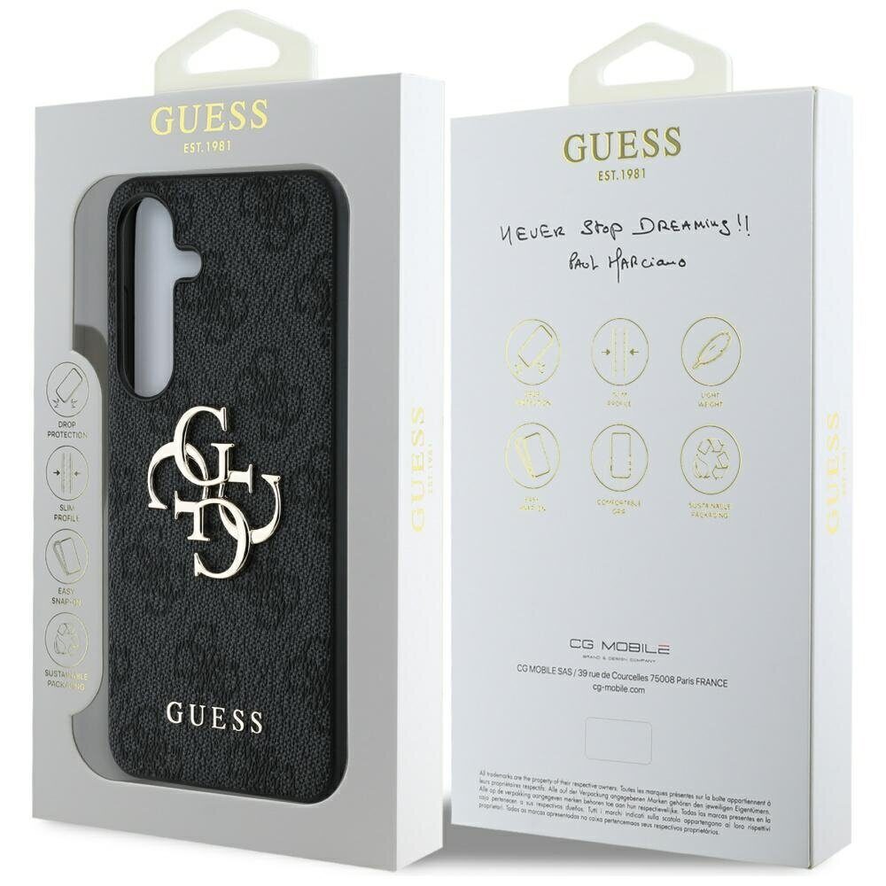 Guess Big 4G Logo Classic Logo Case for Samsung Galaxy S25 Black - imagine 8